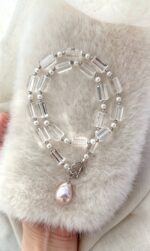 Floating Light | Natural Crystal Baroque Pearl High-End Custom Necklace - Image 4