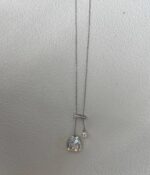 Soft Mist Petal Lariat Baroque Pearl Necklace - Image 5