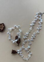 Floating Luster Collection | Baroque Pearl & Clear Quartz Necklace - Image 4