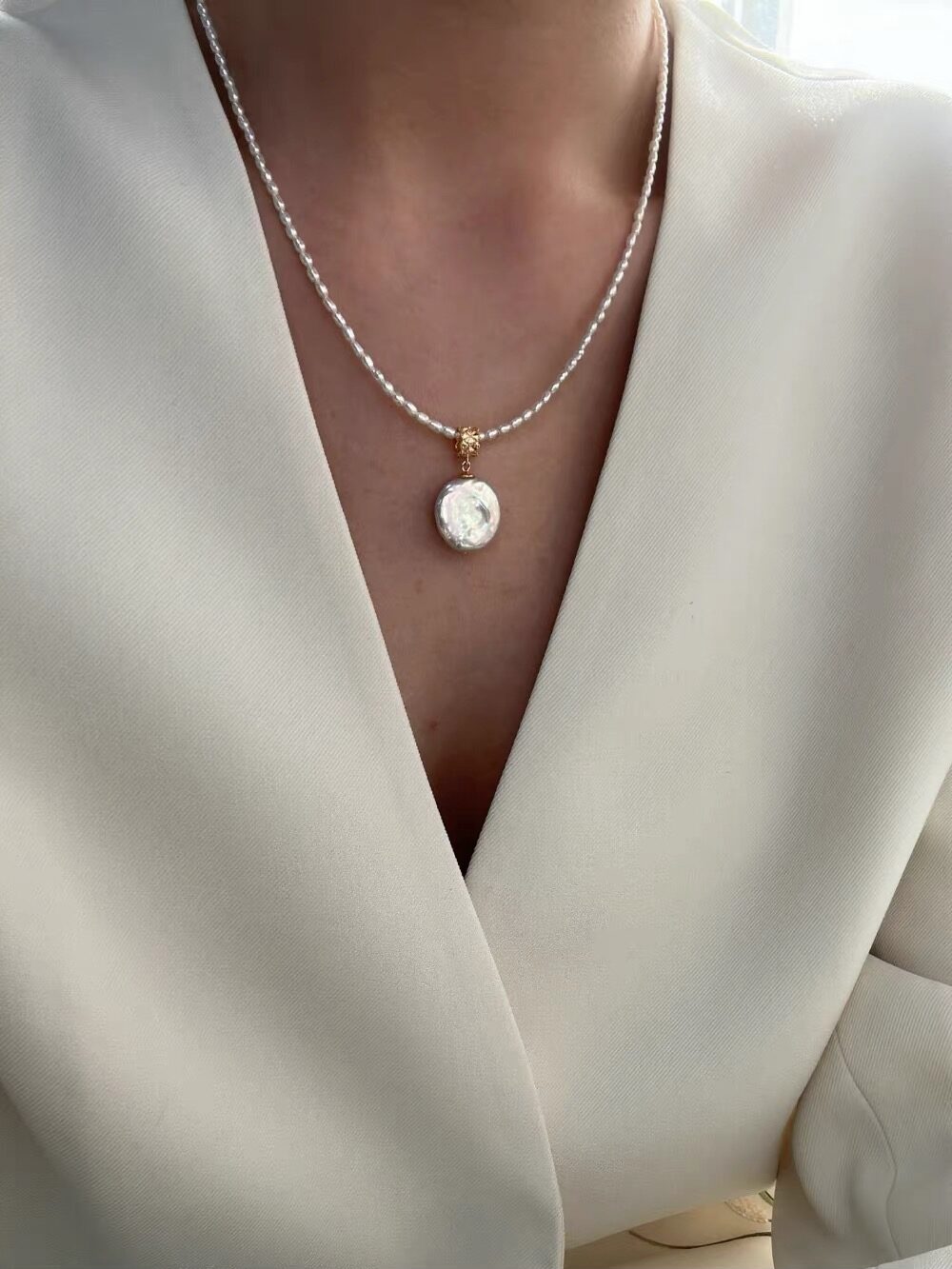 444 Roman Tide Baroque Pearl Necklace - Image 1