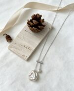 Soft Mist Petal Lariat Baroque Pearl Necklace - Image 2