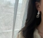 Luminous Crystal Pearl Earrings - Image 5
